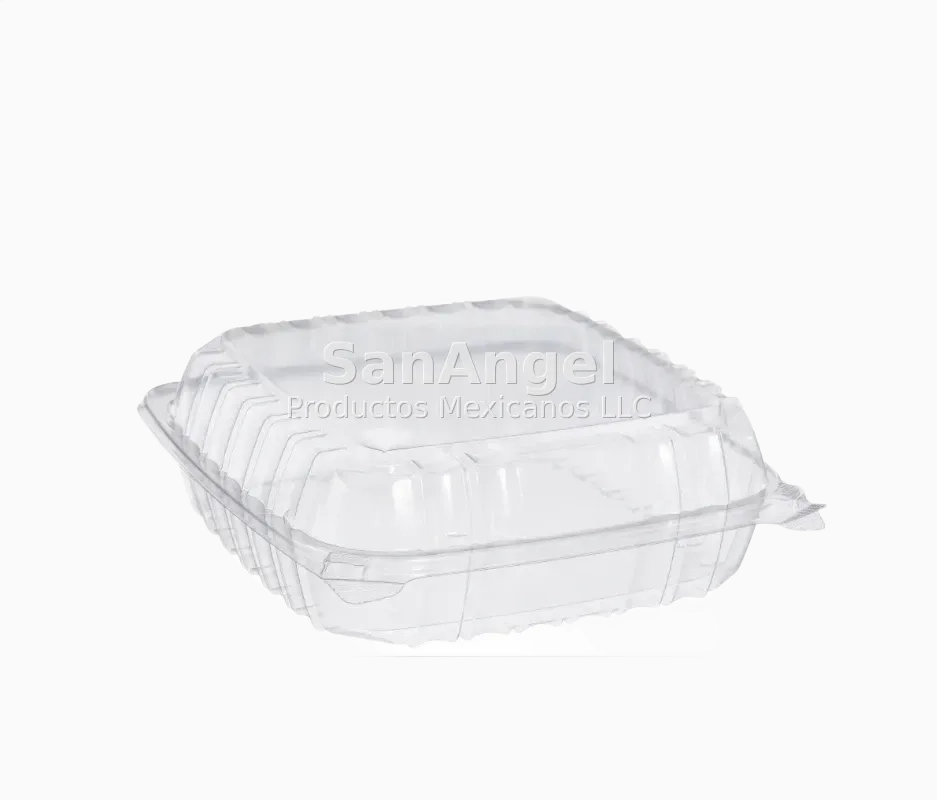 Charola Transparente 9x9 Liso  - Ristra 100 Pz